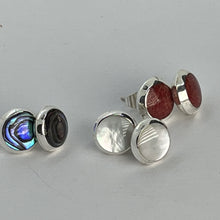 Load image into Gallery viewer, Selection of Abalone, Coral and Mother of pearl stud Earrings