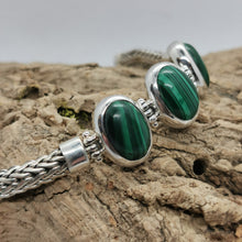 Cargar imagen en el visor de la galería, Malachite Multi-Stone Bracelet, Adjustable, 925 Sterling Silver