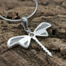 Load image into Gallery viewer, Mother of Pearl Dragonfly Necklace