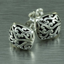 Load image into Gallery viewer, Pretty, square ajoure stud earrings.