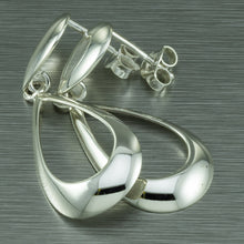 Load image into Gallery viewer, Sterling silver post hoop earrings