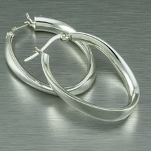 Load image into Gallery viewer, Large 'Gili' Sterling Silver Hoop Earrings