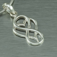 Load image into Gallery viewer, Infinity in a heart pendant sterling silver necklace