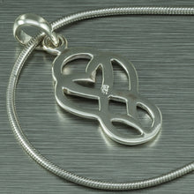 Load image into Gallery viewer, Infinity in a heart pendant sterling silver necklace