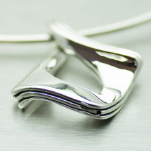 Load image into Gallery viewer, Diamond Shaped Large Sterling Silver Pendant.