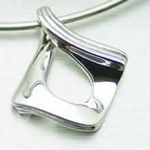 Load image into Gallery viewer, Diamond Shaped Large Sterling Silver Pendant.