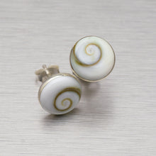 Load image into Gallery viewer, Shiva shell stud earrings - Gemstonz Silver