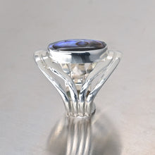 Load image into Gallery viewer, Abalone Sterling Silver Ring.