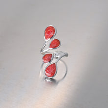 Load image into Gallery viewer, Sterling Silver Coral Plant ring
