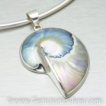Load image into Gallery viewer, Large Nautilus Shell Pendant. 92.5% Sterling Silver - Gemstonz Silver