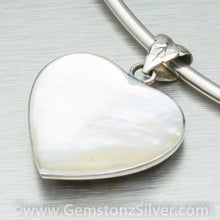 Load image into Gallery viewer, Art-Deco Sterling Silver Heart Pendant.