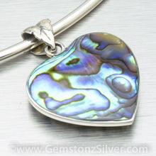 Load image into Gallery viewer, Art-Deco Sterling Silver Heart Pendant.