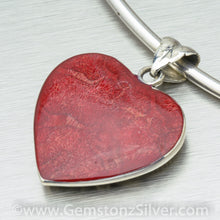 Load image into Gallery viewer, Art-Deco Sterling Silver Heart Pendant.