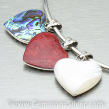 Load image into Gallery viewer, Art-Deco Sterling Silver Heart Pendant.