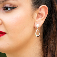 Load image into Gallery viewer, Sterling silver post hoop earrings