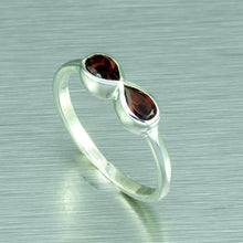 Load image into Gallery viewer, Tiny Garnet infinity ring