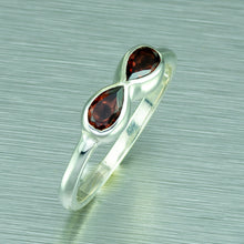 Load image into Gallery viewer, Tiny Garnet infinity ring