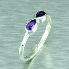 Load image into Gallery viewer, Tiny Amethyst infinity ring