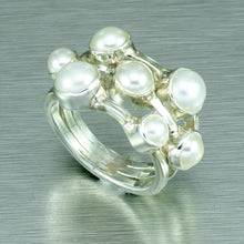 Load image into Gallery viewer, Multi Pearl Sterling Silver Ring