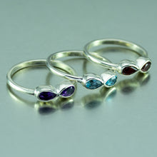 Load image into Gallery viewer, Selection of gemstone infinity rings