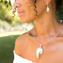 Load image into Gallery viewer, Nautilus silver earrings