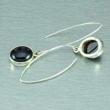 Load image into Gallery viewer, Long Garnet Sterling Silver Earrings