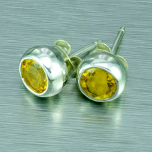 Load image into Gallery viewer, Citrine stud earrings