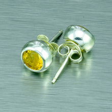 Load image into Gallery viewer, Citrine stud earrings