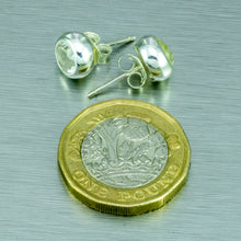 Load image into Gallery viewer, Rock Crystal Stud Earrings, 925 Sterling Silver.