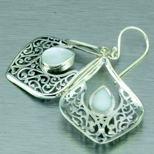 Load image into Gallery viewer, Mother of Pearl Balinese Sterling Silver Earrings