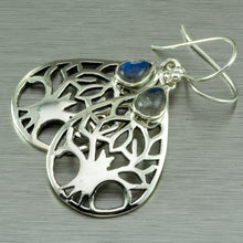 Load image into Gallery viewer, Tree of Life Labradorite earrings - Gemstonz Silver