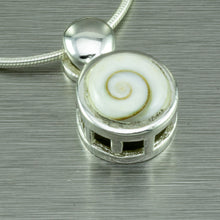 Load image into Gallery viewer, Shiva Eye Shell Pendant. 92.5% Sterling Silver