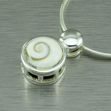 Load image into Gallery viewer, Shiva Eye Shell Pendant. 92.5% Sterling Silver
