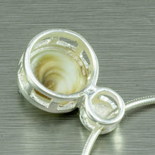 Load image into Gallery viewer, Shiva Eye Shell Pendant. 92.5% Sterling Silver