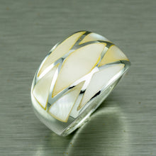 Load image into Gallery viewer, White Mother-of-Pearl Sterling Silver Ring