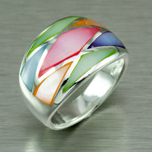 Load image into Gallery viewer, Mother-of-Pearl Inlay Ring, 925 Sterling Silver