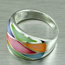Load image into Gallery viewer, Mother-of-Pearl Inlay Ring, 925 Sterling Silver
