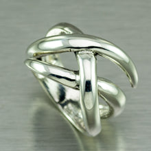 Load image into Gallery viewer, Silver Crossover Ring