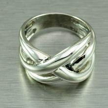 Load image into Gallery viewer, Silver Crossover Ring
