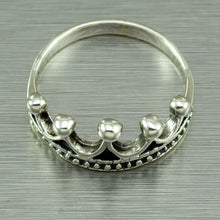 Load image into Gallery viewer, Silver Princess Crown Ring