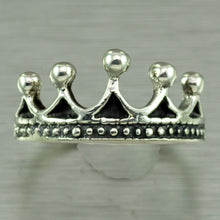 Load image into Gallery viewer, Silver Princess Crown Ring