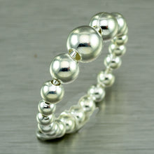 Load image into Gallery viewer, Sterling silver graduated ball ring