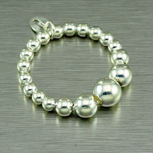Load image into Gallery viewer, Sterling silver graduated ball ring