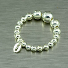 Load image into Gallery viewer, Sterling silver graduated ball ring