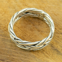 Load image into Gallery viewer, Men's Sterling Silver Interwoven Ring