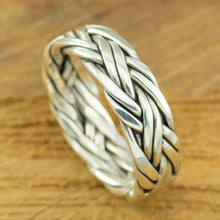 Load image into Gallery viewer, Men's Sterling Silver Interwoven Ring
