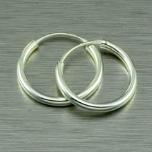 Load image into Gallery viewer, Sterling silver 20mm hoop earrings.