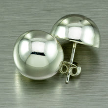 Load image into Gallery viewer, Round Sterling Silver Stud Earrings