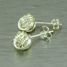 Load image into Gallery viewer, 7mm sterling silver knot studs