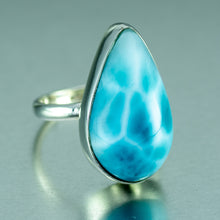 Load image into Gallery viewer, Larimar Teardrop Ring